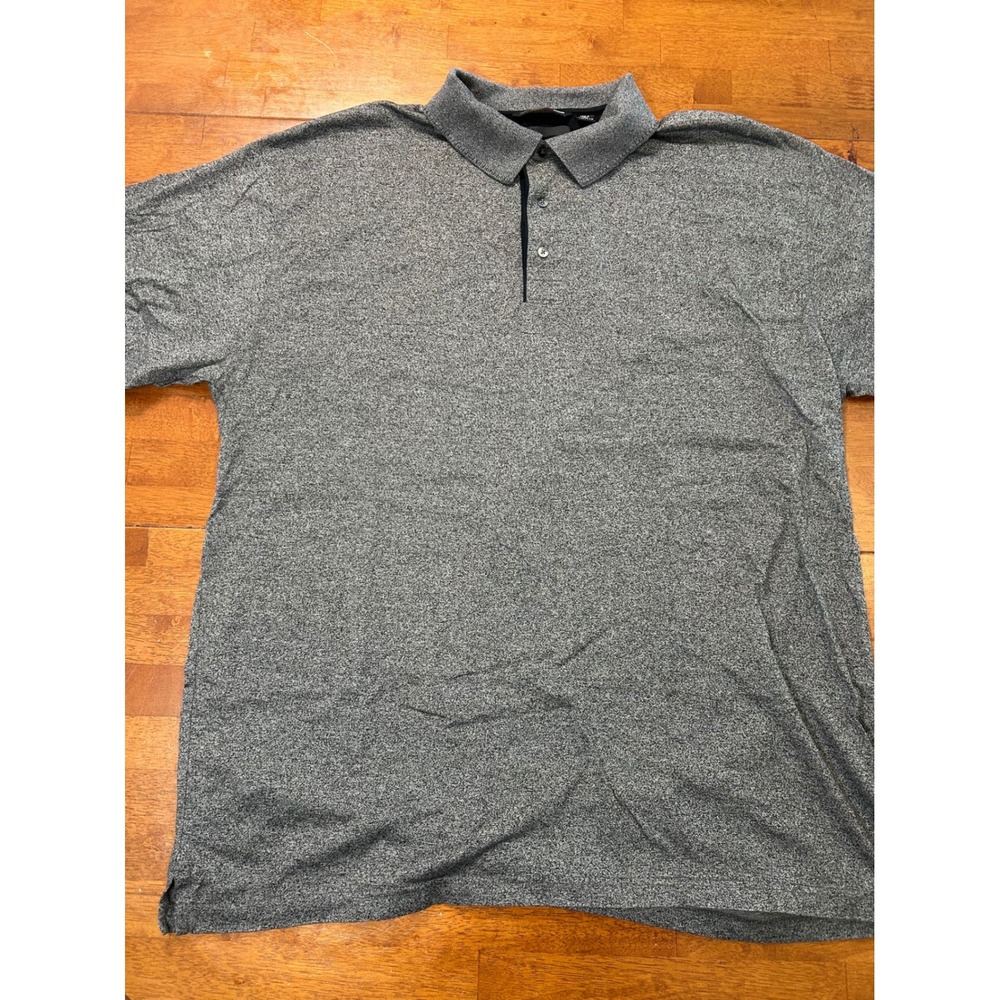 Greg Norman Polo Shirt Mens XXL Gray Mercerized 2-Ply Cotton Short Sleeve Golf